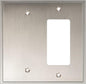 Henne Bery Soft Modern Decorative Wall Plate Switch Plate Outlet Cover (Blank/Decorator, Satin Nickel)