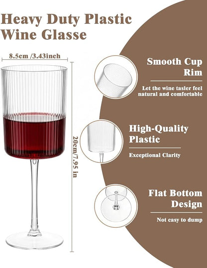 Ciaell 12 Pack Plastic Wine Glasses - Image 6