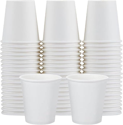 Clawsoff 100 Count 5 oz Disposable Small Paper Bathroom Mouthwash Cups | White by BuyNow