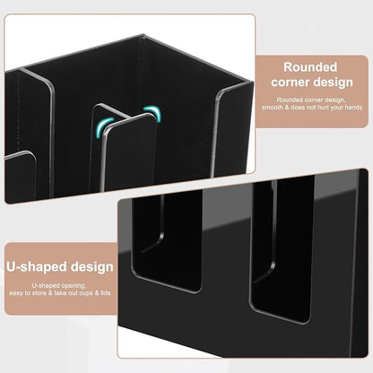 Coffee Cup Holder, Cup and Lid Organizer fits 5 to 16 oz Disposable Cups | - Image 3