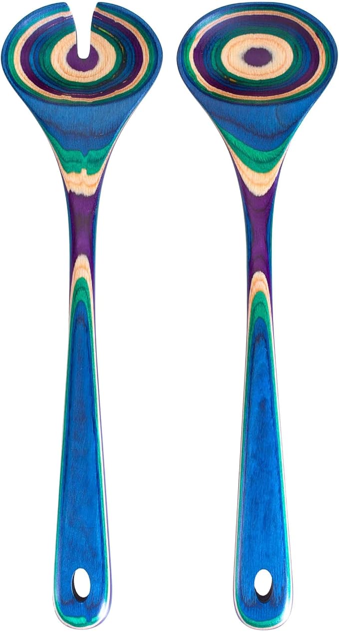 Totally Bamboo Baltique Mumbai Collection Wooden Salad Serving Utensil Set by TotallyBamboo