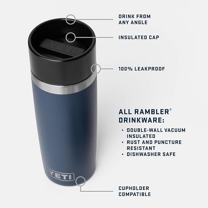 YETI Rambler 16 oz Travel Bottle, Stainless Steel, Vacuum Insulated - Image 2