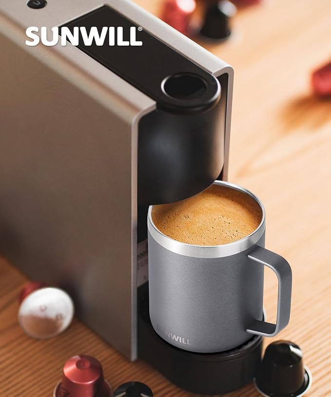 SUNWILL Travel Coffee Mug with Lid, Insulated Tumbler with Handle, 14 oz - Image 6