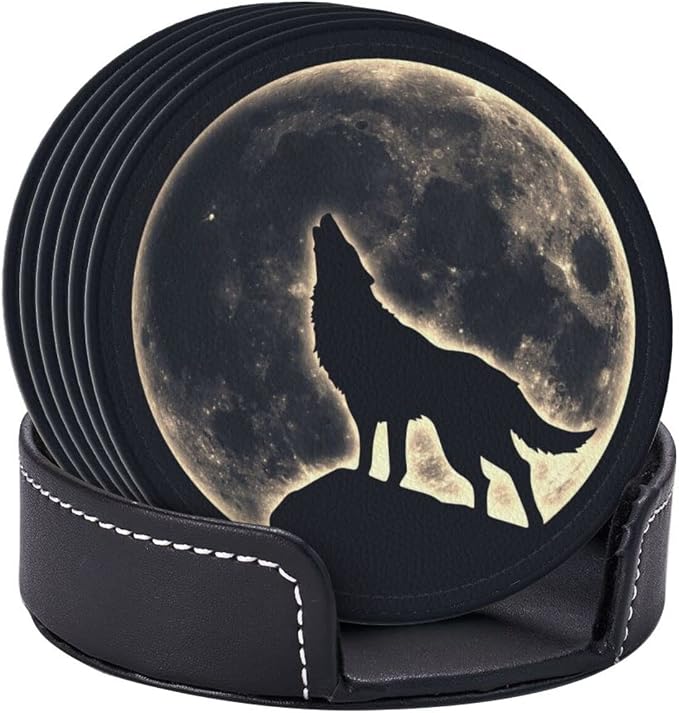 6 Pcs Leather Coasters for Drinks - Image 2