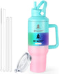 40 oz Tumbler with Handle and Straw or Convert to 40 oz Insulated Water Bottle by SYACOT