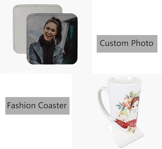 10 Pcs Leather Sublimation Coasters Blanks Bulk - Image 5
