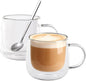 Double Wall Glass Coffee Mugs 10 Oz by Unknown