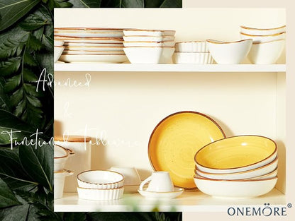 ONEMORE Porcelain Pasta Bowl 30 Oz, Large Ceramic Salad Serving Bowl/Oven - Image 7