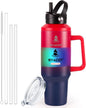 40 oz Tumbler with Handle and Straw or Convert to 40 oz Insulated Water Bottle by SYACOT