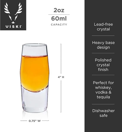 Viski Heavyweight Crystal Shot Glasses Set of 2 - Image 3