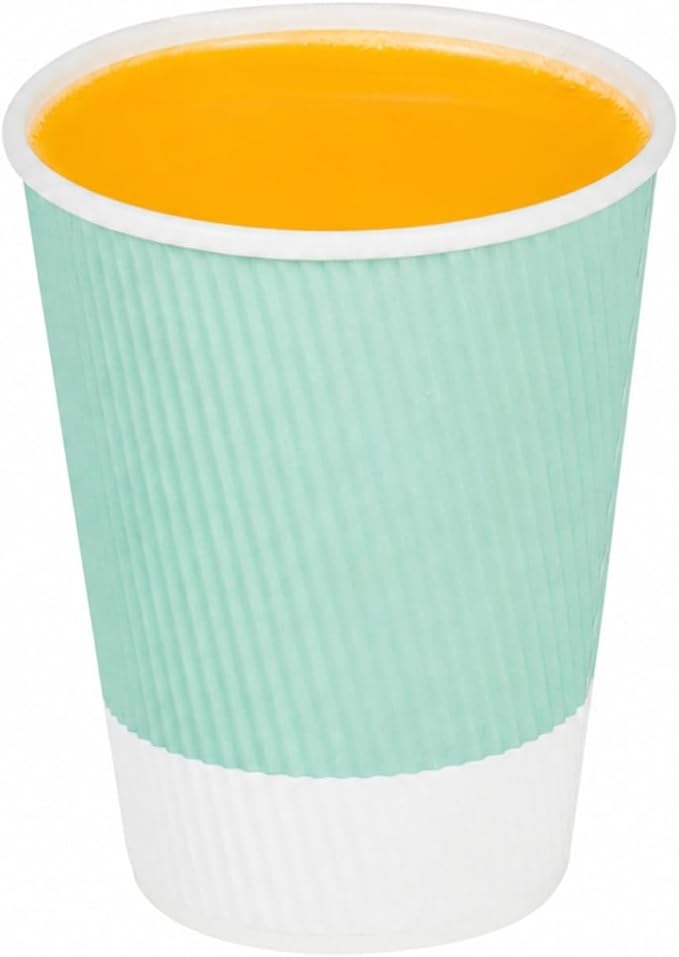 Restaurantware 12 Ounce Ripple Wall Disposable Coffee Cups, 500 Insulated - Image 7