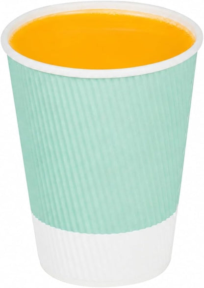 Restaurantware 12 Ounce Ripple Wall Disposable Coffee Cups, 500 Insulated - Image 7