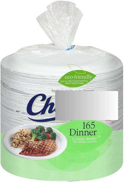Heavy-Duty Paper Dinner Plates – 10 3/8" Disposable Plates, Grease-Resistant & by Unknown