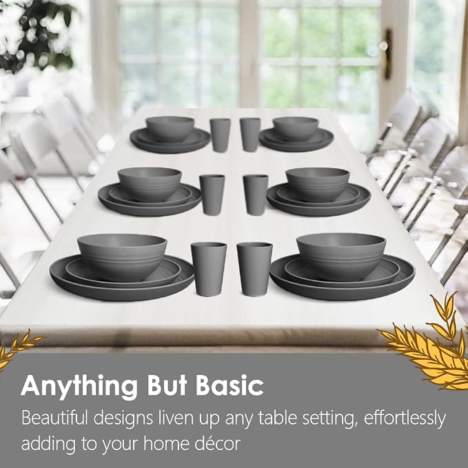 Teivio 32-Piece Plates and Bowls Sets - Image 6