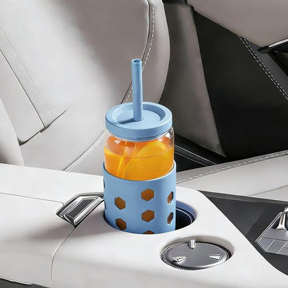 Mrsdry 16 oz Glass Cups with Lids and Straws - Image 3
