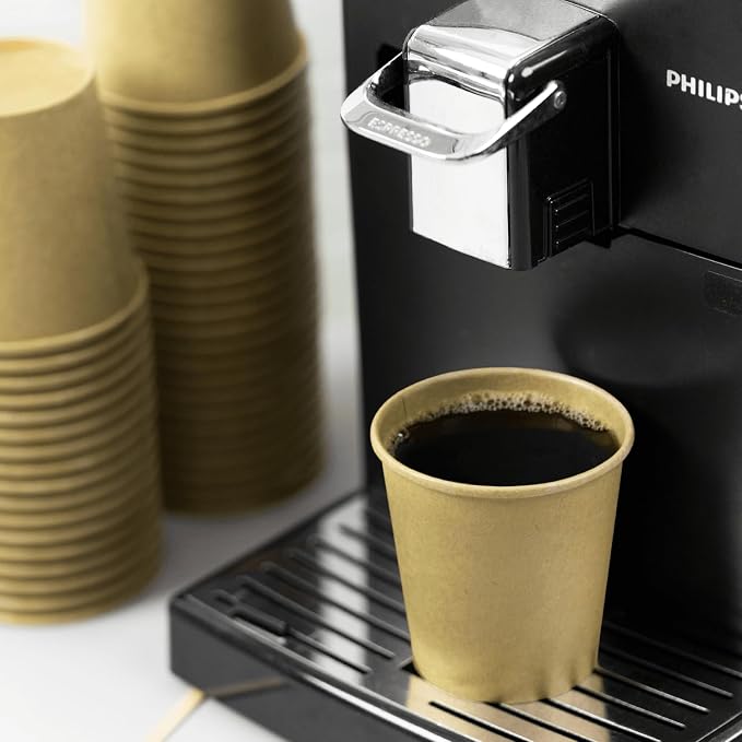 Karat 10 oz Coffee Cups, Disposable Paper Hot Cups Kraft, 1000ct | C-K510K - Image 6