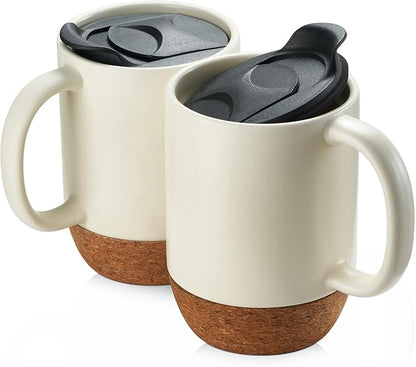 DOWAN Coffee Mugs Set of 2, 15 OZ Ceramic Mug by DOWAN