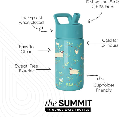 Simple Modern Kids Water Bottle & Toddler Cup | 14oz | Sheep | Insulated - Image 2