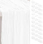 10 Pack White Cheesecloth Table Runner 35x120 Inch 10Ft Rustic Gauze Cheese by SuBleer