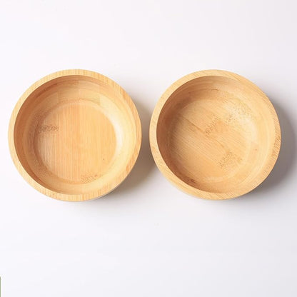 Soup Bowls Set of 2 for Dessert/Cereal/Pasta/Fruit | Natural Bamboo Serving Bowls for Nuts/Candy/Snacks/Pistachio | Charcuterie Accessories for Dipping/Condiments/Sauce | 15.21 oz Capacity