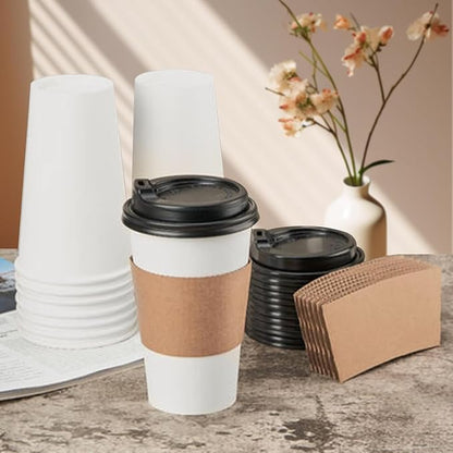 RACETOP 16 oz 500 Pack Paper Coffee Cups - Image 7
