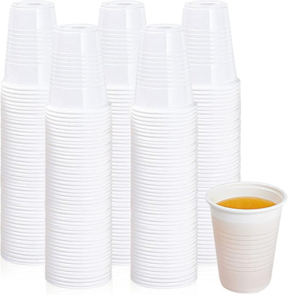 Lilymicky 500 Pack 5 oz White Plastic Cups, Disposable Plastic Tumbler | by Lilymicky