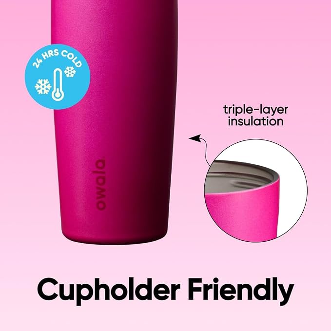 Owala FreeSip Sway Stainless Steel Water Bottle 30 oz Read My Lips - Image 5