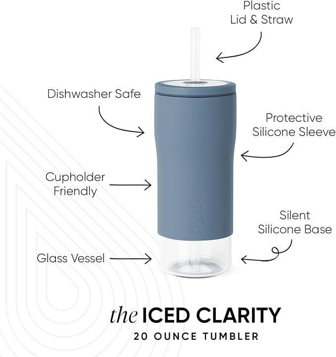 Simple Modern Glass Iced Coffee Cup - Image 2