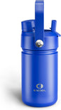 Kids Insulated Water Bottle - 12oz Stainless Steel Water Bottle with Dual Spouts by ENCOOL