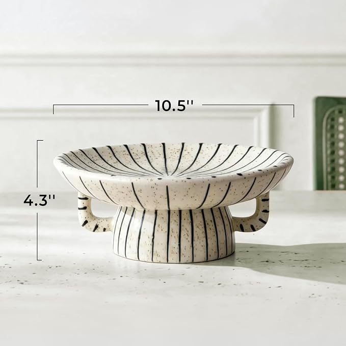 DOWAN 10.5'' Large Decorative Bowls, Handcrafted Ceramic Bowls - Image 7
