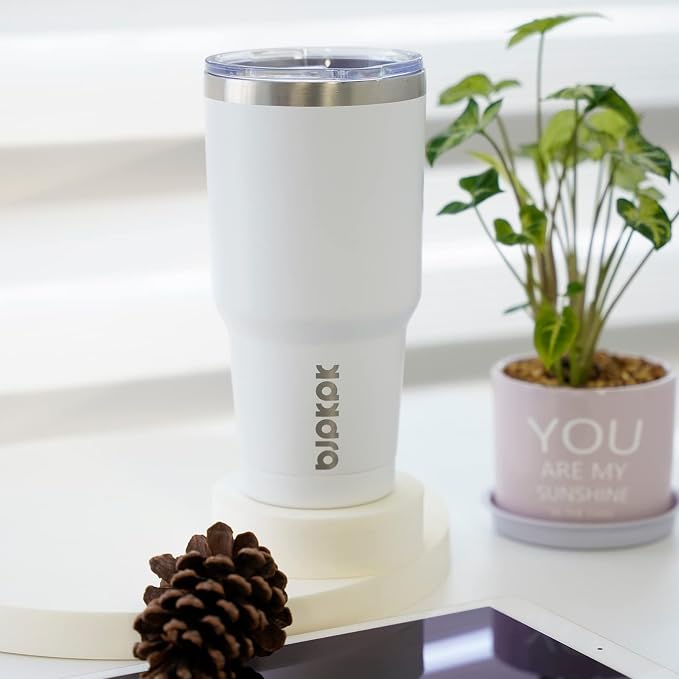 BJPKPK 30 oz Tumbler with Lid and Straw, Insulated Stainless Steel Cup | Double - Image 4