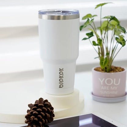 BJPKPK 30 oz Tumbler with Lid and Straw, Insulated Stainless Steel Cup | Double - Image 4