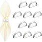 10 Pcs Silver Napkin Rings by Unknown