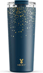 Meoky 24 oz Insulated Travel Coffee Mug: Leak Proof Lid, Midnight Galaxy | by MEOKY