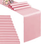 VACVELT Blush Pink Satin Table Runners, 12x72 Inch, 12 Pack, Scalloped Edge | by VACVELT