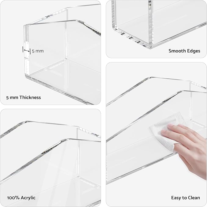 Napkin Holder for Bathroom, Decorative, Lucite Material, for Kitchen, Dining - Image 4