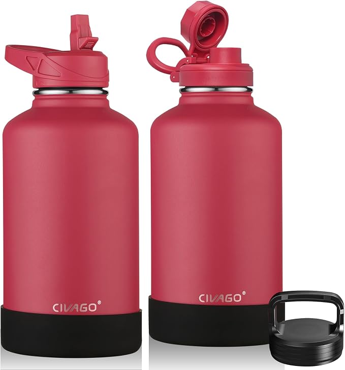CIVAGO 64 oz Insulated Stainless Steel Water Bottle by CIVAGO