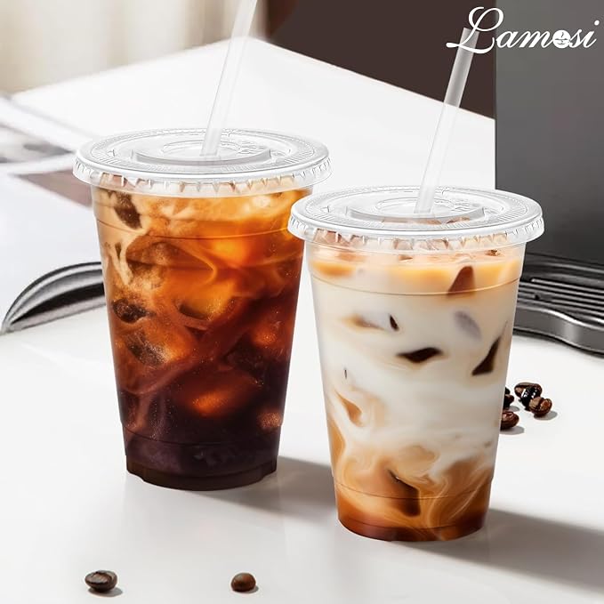 Lamosi 100 Pack 16 oz Clear Plastic Cups - Image 5