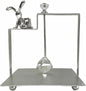 Bunny Napkin Holder for Tabletop, Decorative Square Plastic Rabbit Paper Towel Dispenser - Compact for Kitchen Counter, Home Bar, Farmhouse & Restaurant Table Decor (Silver)