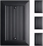 Beadboard Outlet Covers Wall Plates, Bamboo Fiber Light Switch Covers, Natural Material Electric Receptacle Decorative Switch Plate Outlet Cover Matte Black (1 Gang Blank 4 Pack)