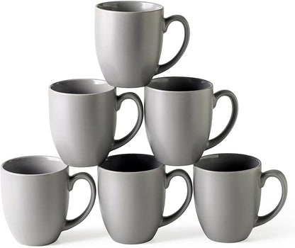 AmorArc 12 oz Coffee Mugs Set of 6, Ceramic coffee mugs by AmorArc