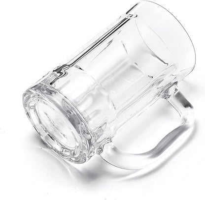6 Pack Heavy Beer Mugs, Large Beer Glasses - Image 3