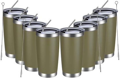 MEWAY 20oz Tumbler 8 Pack Double Wall Vacuum Insulated Travel Mug Bulk by MEWAY