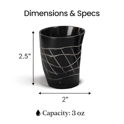 Handicrafts Home Viking Horn Shot Glasses Set of 8, Handmade Natural Ox Horn - Image 6