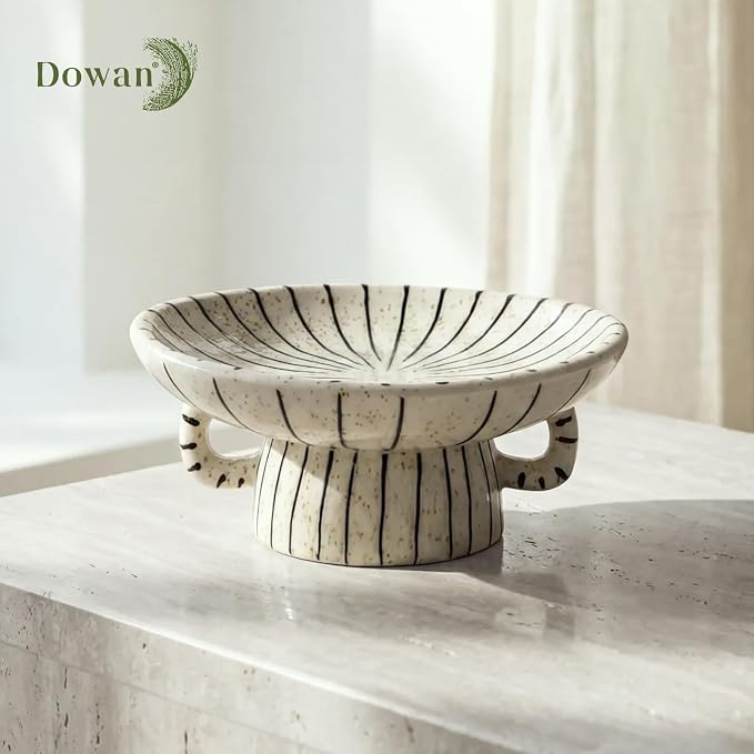 DOWAN 10.5'' Large Decorative Bowls, Handcrafted Ceramic Bowls - Image 2