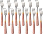 Oyster Fork Set of 12, 5.4 Inch Stainless Steel Cocktail Forks, 3 Tines Mini by KitchenDining