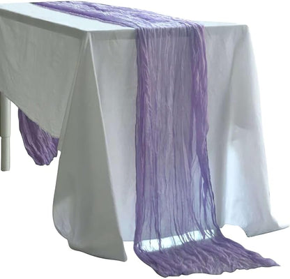 Efavormart 10ft Lavender Lilac Cheesecloth Table Runner - Image 6
