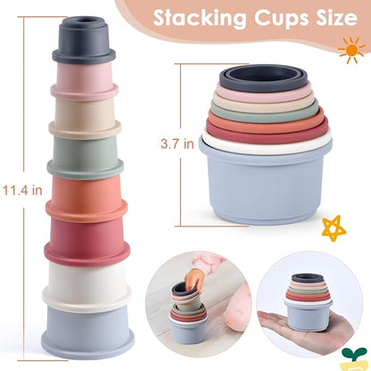 ZYFLSQ Stacking Cups Baby Toy, 8-Piece Set - Image 7