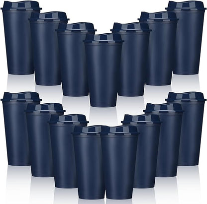 Domensi 15 Pack Reusable Plastic Coffee Cups by Domensi