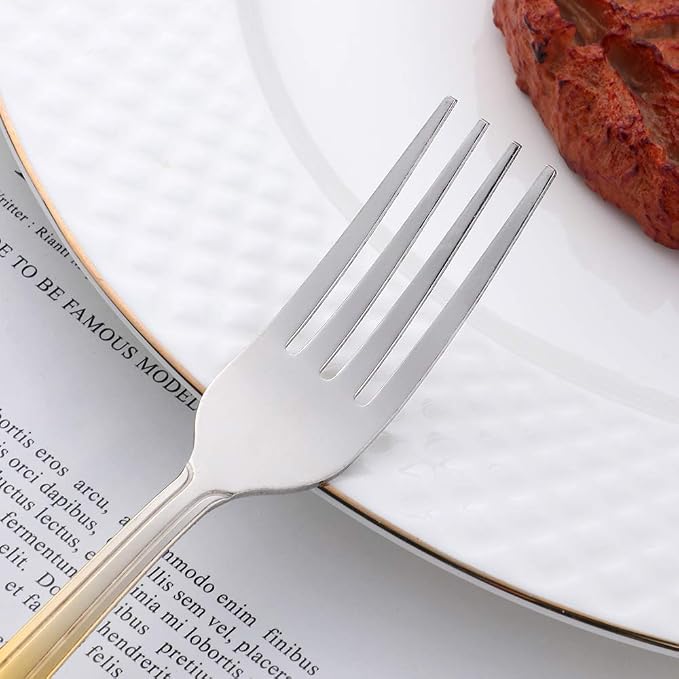 12 Pieces Dinner Fork, Stainless Steel Silverware Forks, 7.1 Inches Metal Fork - Image 4